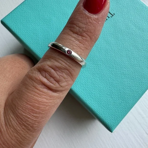 Elsa Peretti Tiffany & Co Pink Sapphire Band - Picture 4 of 6